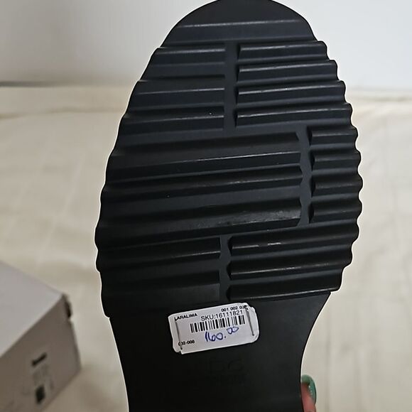 Aldo Women's Laralima Tall Quilted Lace-Up Faux Fur Trim Waterproof Boots 6 Blac - Picture 5 of 16